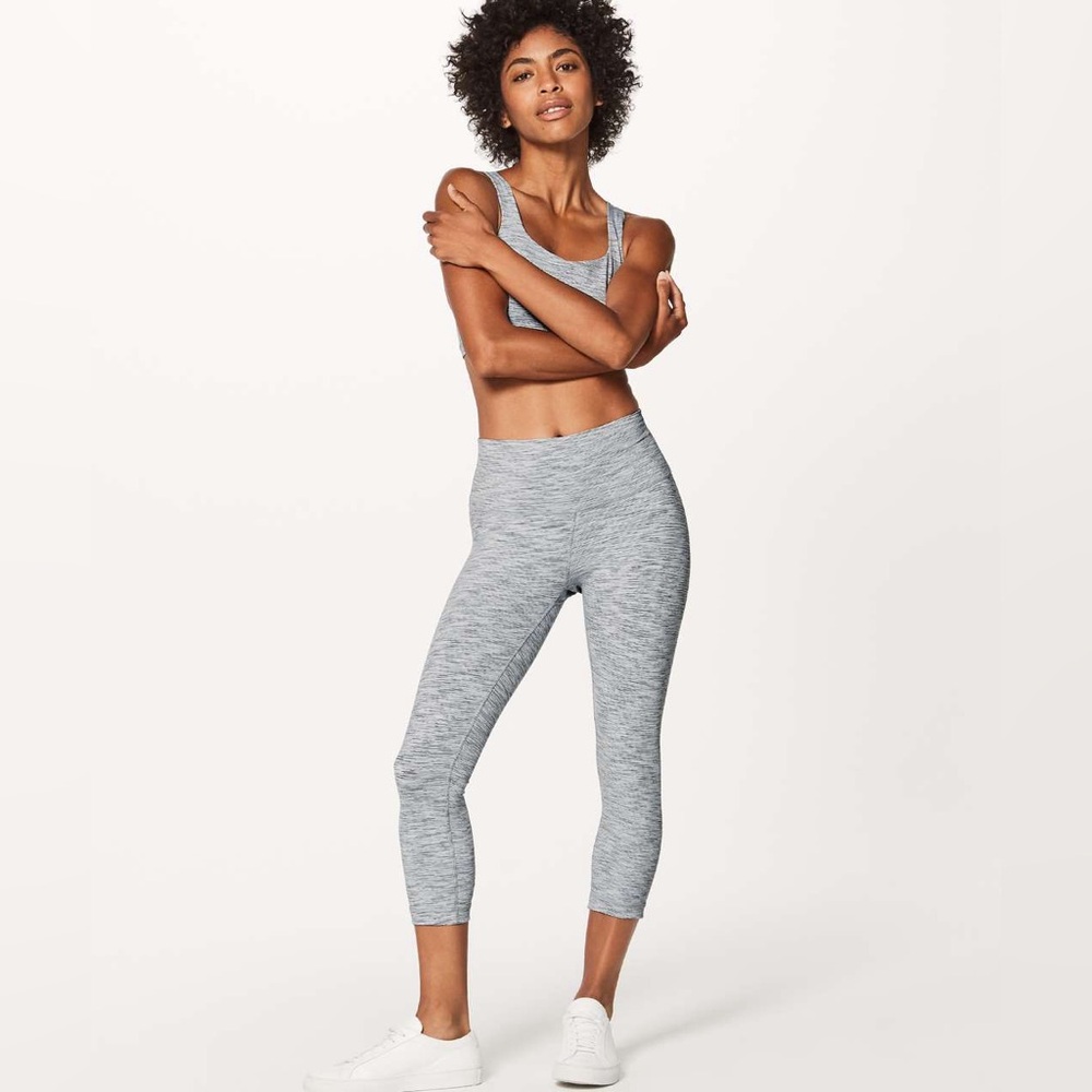 lululemon athletica Heathered Gray Capri Leggings